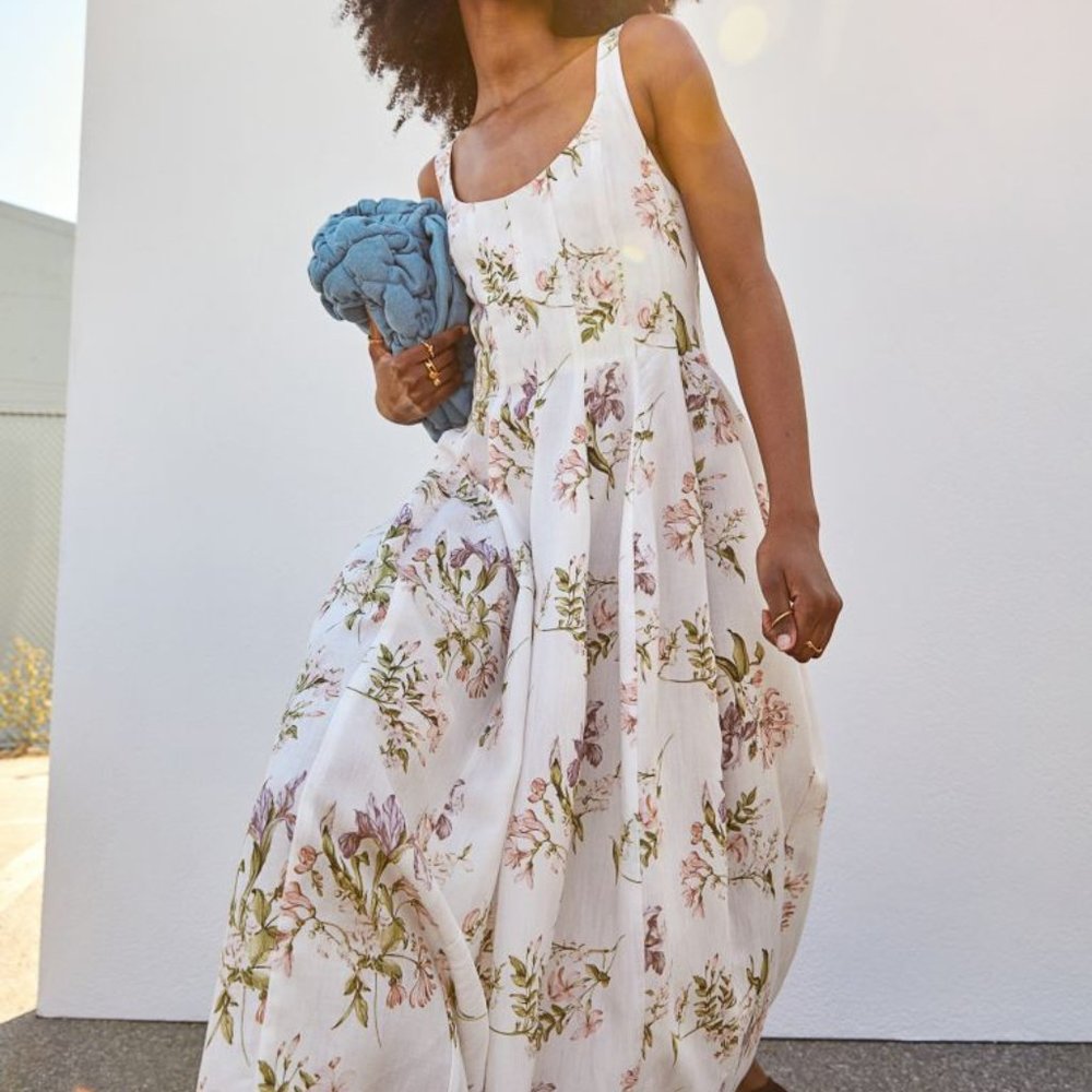 Brock Collection X H&M Floral Midi Dress, Size M